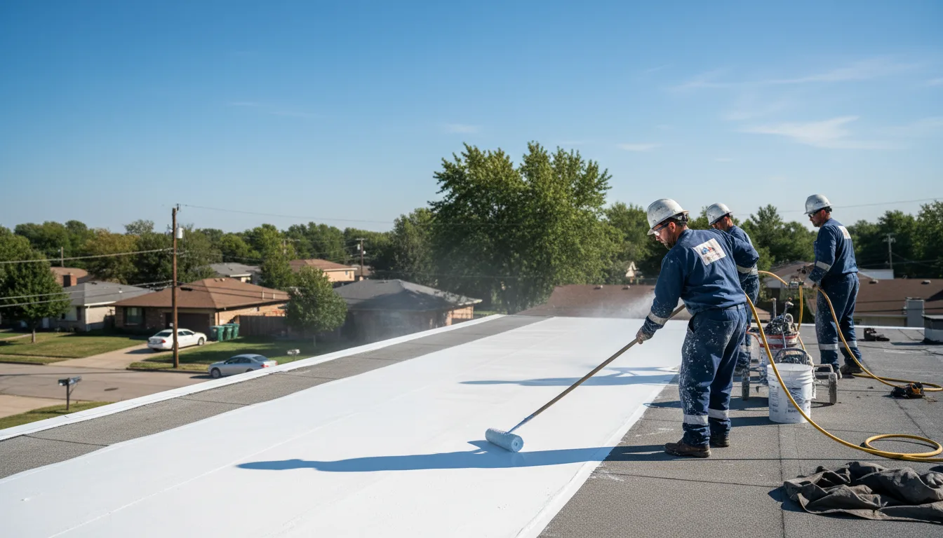 Commercial roof coating in Keota, OK near me
